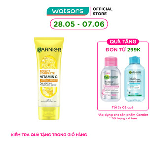 Sữa Rửa Mặt Sáng Da Garnier Bright Complete Vitamin C Low pH Wash 100ml