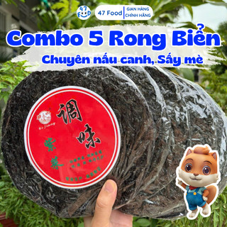 Combo 5 Bịch Rong Biển Chuyên Nấu Canh- Làm sấy mè thơm ngon 47 Food, RB5 không tặng,