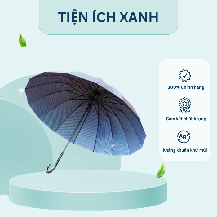 Ô, dù tự động cán dài 16 nan, ô gấp gọn 2 chiều 10 nan KAIYO