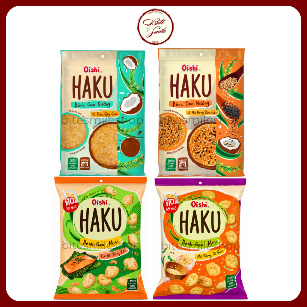 Bánh Gạo HAKU Oishi Ăn Vặt Giòn Ngon Hot Hit