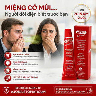 Kem đánh răng y tế Ajona Stomaticum, Đức (25ml)