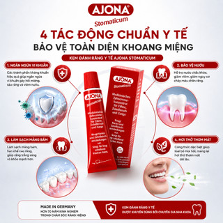 Kem đánh răng y tế Ajona Stomaticum, Đức (25ml)