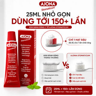 Kem đánh răng y tế Ajona Stomaticum, Đức (25ml)