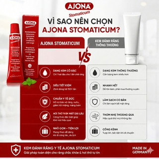 Kem đánh răng y tế Ajona Stomaticum, Đức (25ml)