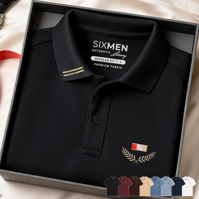 Áo polo nam cao cấp Thêu đẹp [Tặng Kèm Hộp Quà] vải cá sấu FeelMax thoáng mát -  Victory SIXMEN