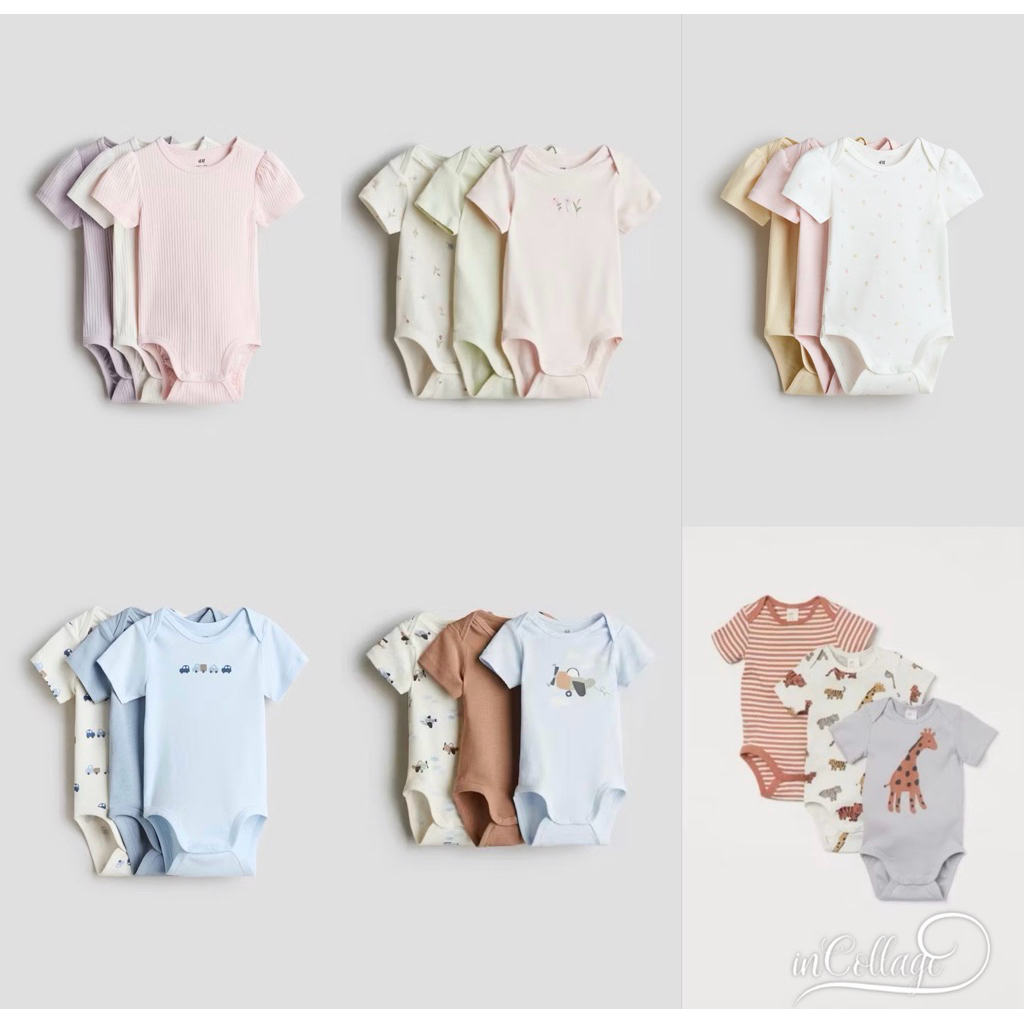 (083)Set 3 áo bodysuit/ bodychip HM chính hãng