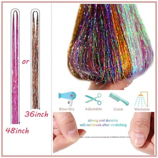 Tóc kim tuyến trang trí cho tóc, Set 120 sợi kim tuyến nối tóc trang trí cho tóc