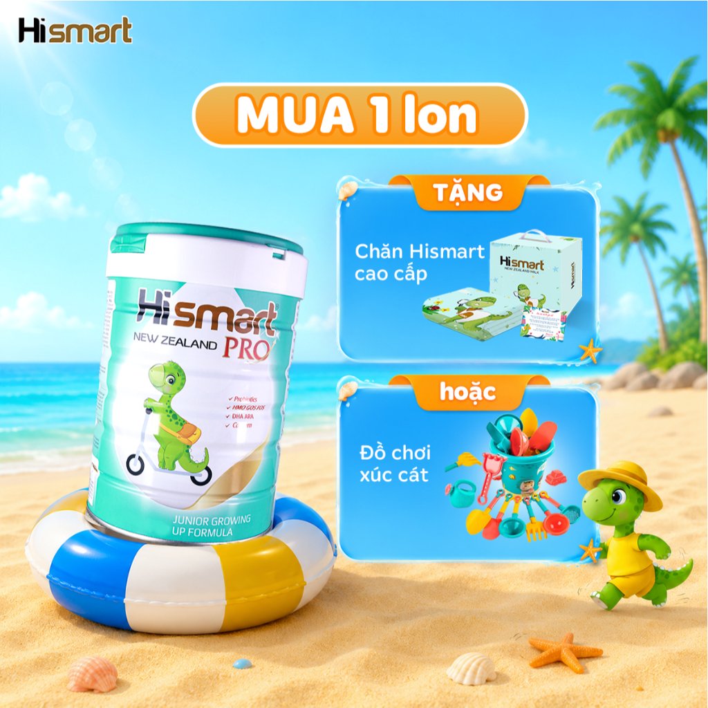 Sữa Công Thức Cho Bé Hismart Pro Số 1,2,3,4 Chính Hãng Lon 800g Chứa HMO, Probiotic