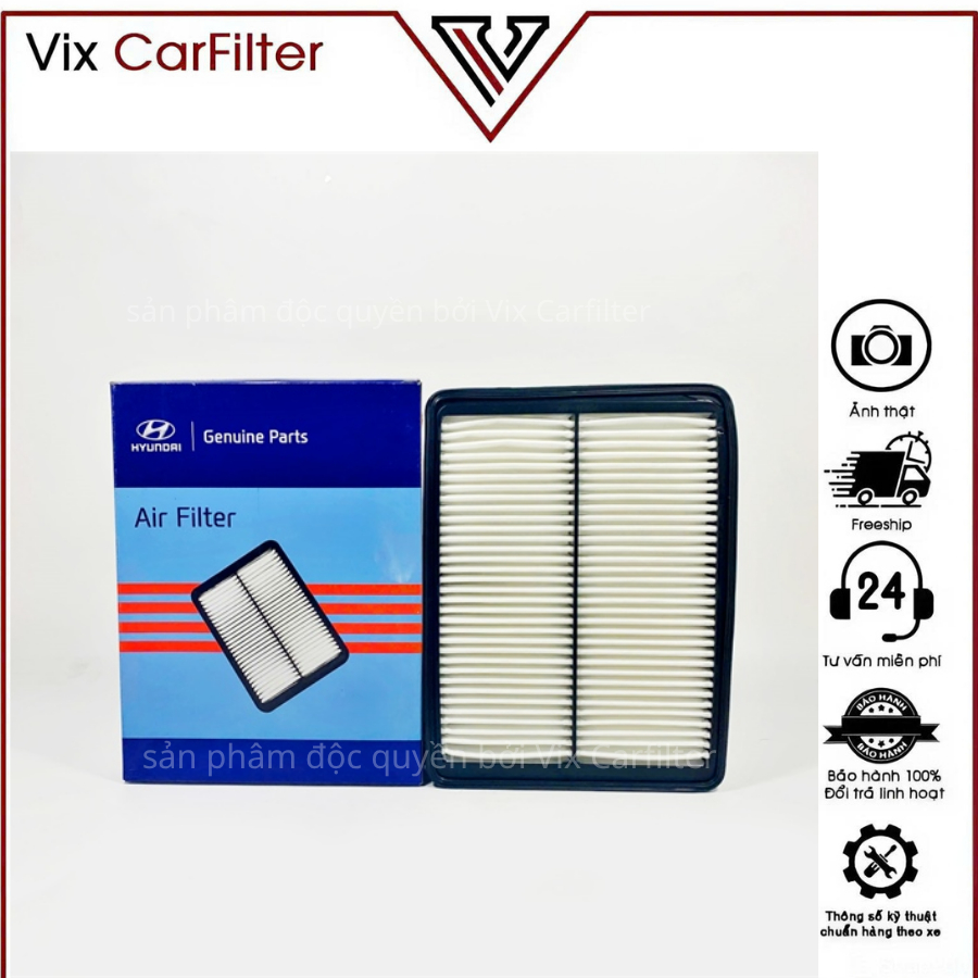 Lọc gió động cơ Santafe xăng 15-18, Kia Sorento xăng 15-18. Mã 28113-2W100