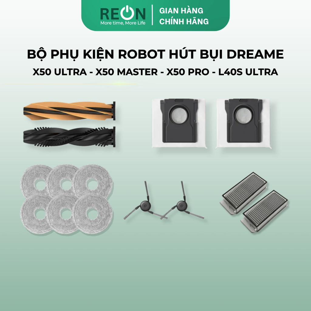 Bộ phụ kiện Robot hút bụi DREAME x50 ultra - x50 master - x50 pro - l40s ultra