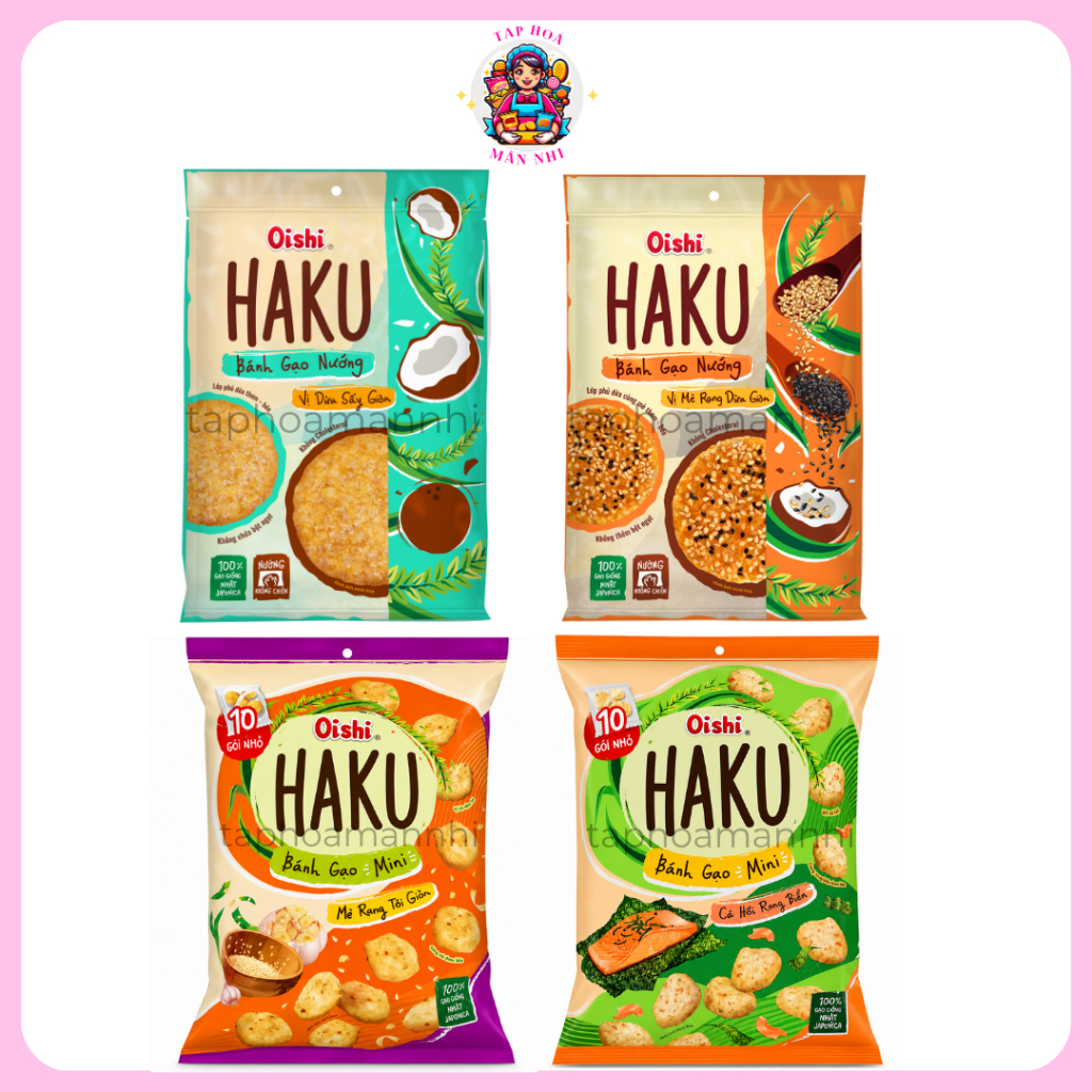 Bánh HAKU Gạo Nướng Giòn Oishi