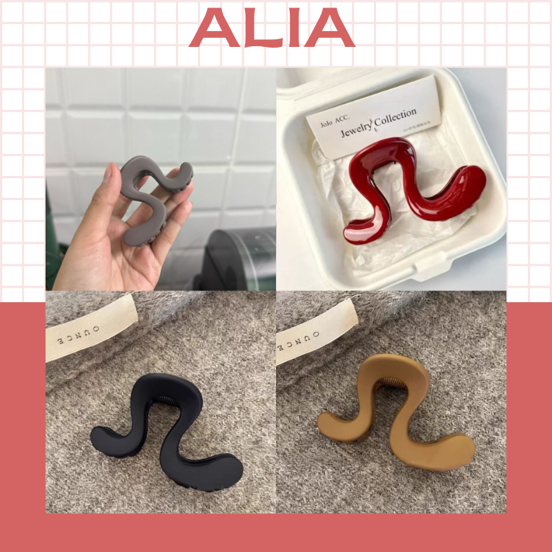 Kẹp Tóc Cỡ Vừa Hình Mũ Uốn Lượn Duyên Dáng Dành Cho Nữ-ALIA