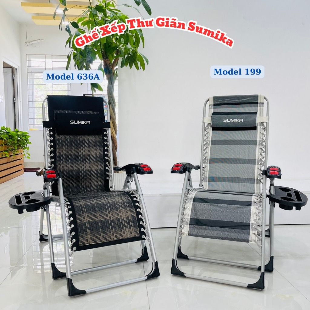 Ghế Gấp Gọn, Ghế Nghỉ Trưa Văn Phòng Sumika 199, Sumika 636a Tặng Khay,Thép Sơn Tĩnh ĐIện, TẢI 300KG