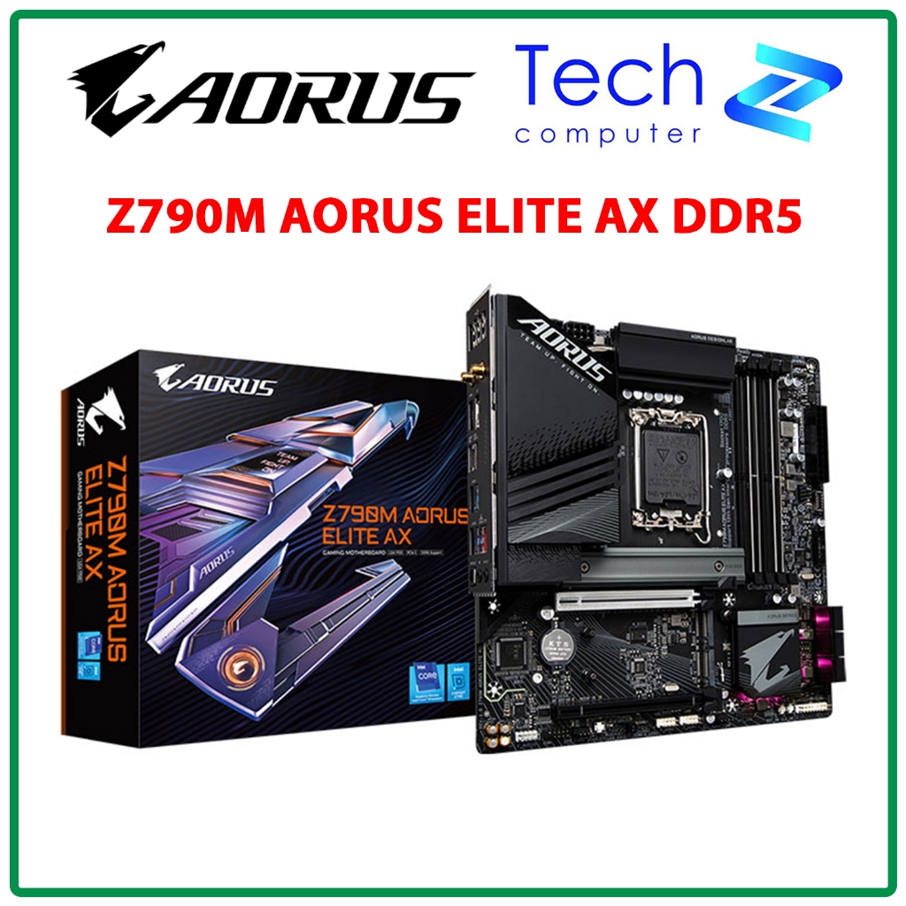 Mainboard Gigabyte Z790M AORUS ELITE AX DDR5 LGA1700 mATX Chính Hãng