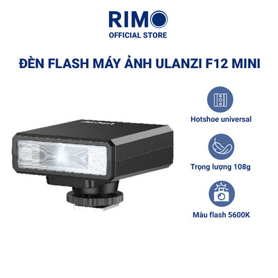Đèn Flash Mini ULANZI F12 Dành Cho Máy Ảnh độ màu 5600K GN 12 độ mờ từ 1% đến 100%