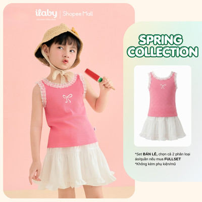 [ILABY 10-40kg] Mix set bộ bé gái áo tank top phối chân váy xòe đáng yêu [3847+3882]