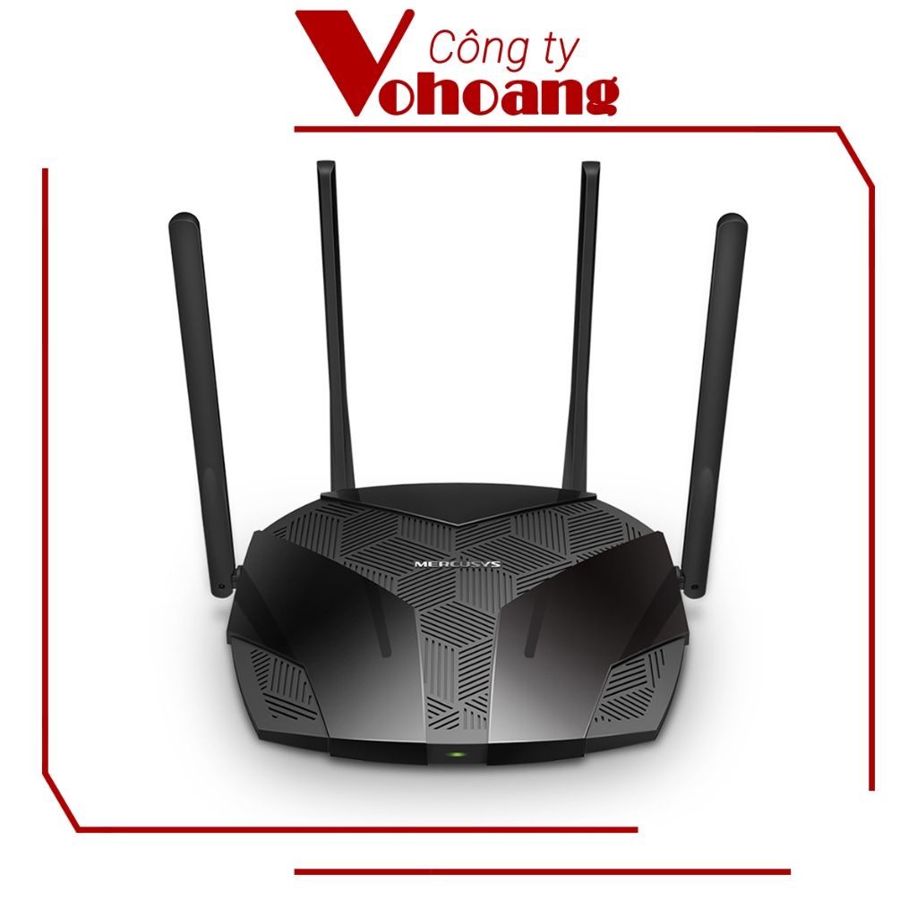 Mercusys MR80X - Router Wi-Fi 6 AX3000 Băng Tần Kép Wifi 6 Tối Ưu, 4 Ăng-ten Độ Lợi Cao, Cổng LAN Gi