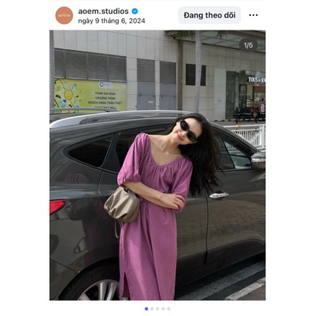 Pass Đầm Lilac Dress brand Aoem Studio (Mua 690k) | Mới 98% | Freesize