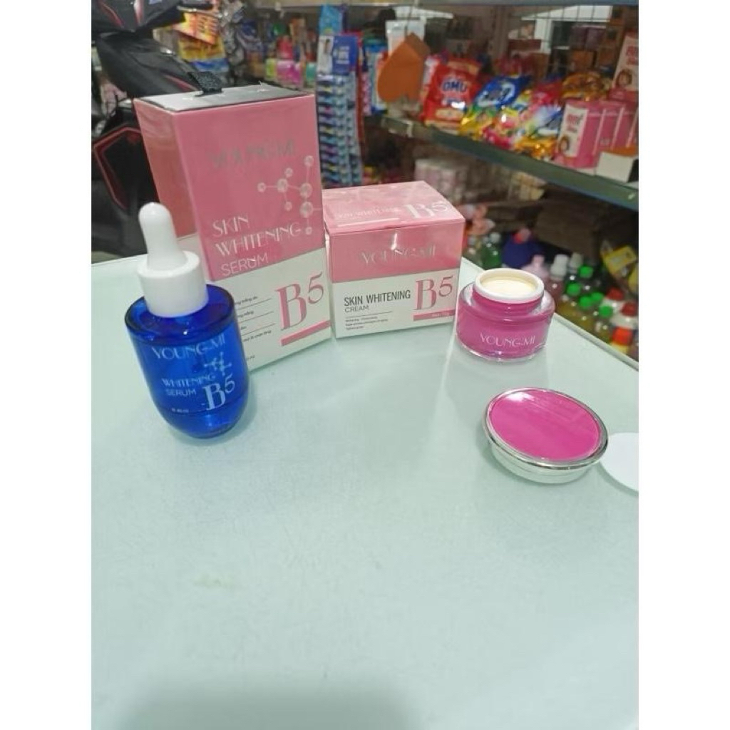 COMBO KEM DƯỠNG TRẮNG DA B5 15g - (serum b5 35ml young mi)