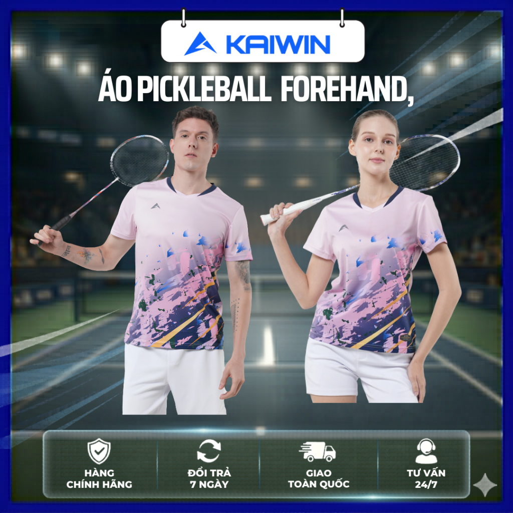 Áo PickleBall Kaiwin FOREHAND, Áo Thể Thao Nam Nữ, Co Giãn 4 Chiều, Thấm Hút Mồ Hôi - Pickleball Kai