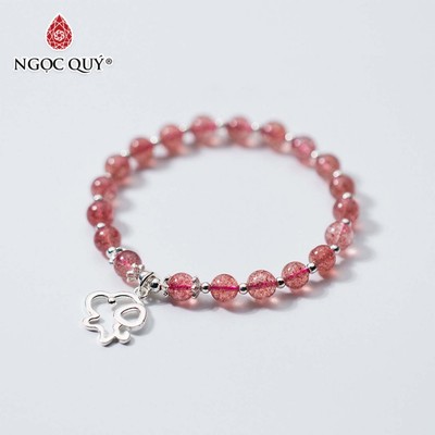 Vòng tay đá Thạch anh tự nhiên phối charm - Mẫu VC0777 - Ngọc Quý
