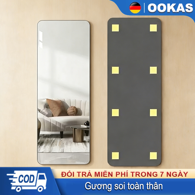 OOKAS Gương dán toàn thân  chống vỡ  thân 20cm - 40cm
