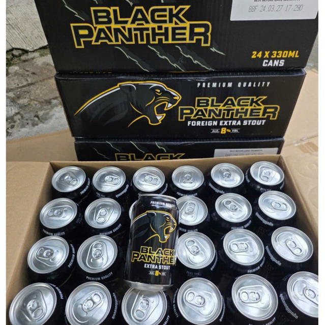 Giá sỉ - Combo 4 thùng bia Black Panther 330ml x 24 lon - Bia đen nồng độ 8% (đơn tối đa 4 thùng)