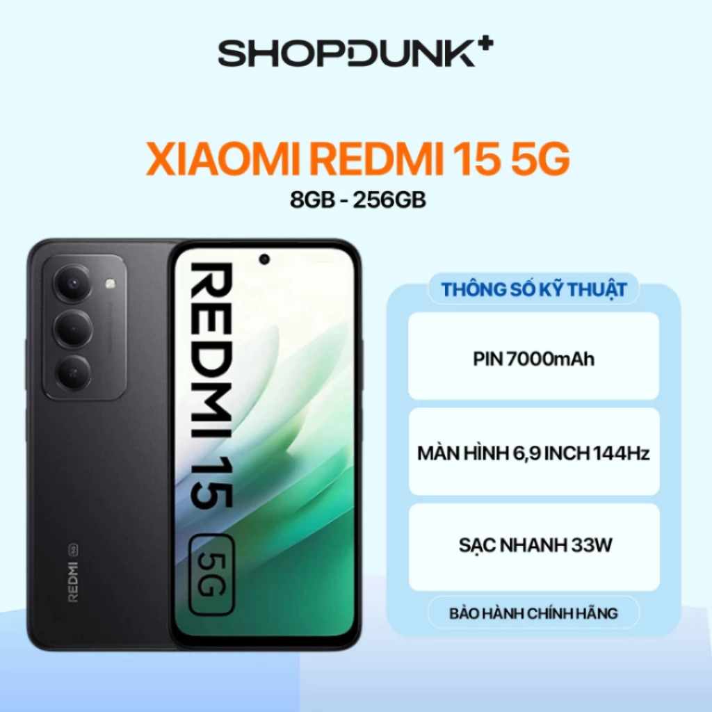 Điện Thoại Xiaomi Redmi 15 5G 8GB 256GB Chính Hãng