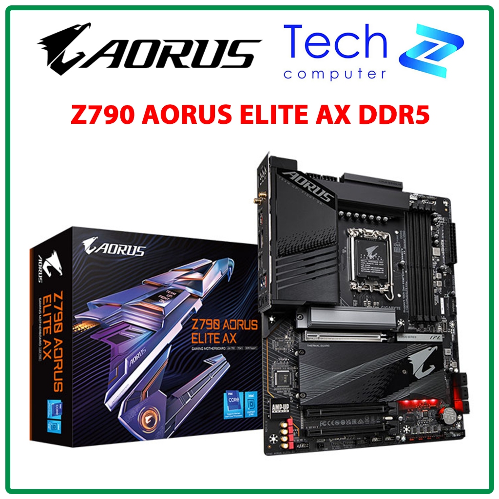 Mainboard Gigabyte Z790 AORUS ELITE AX DDR5 WiFi Bluetooth LGA1700 ATX Chính Hãng
