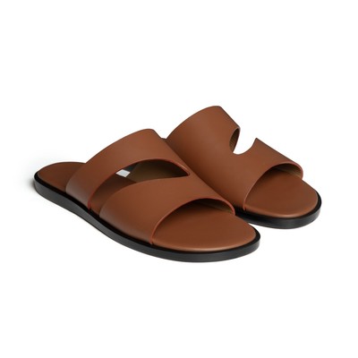 Dép Da Nam Cao Cấp Slide Sandals SD02  - Da Bò Cao Cấp Lót Da Thật - Thương hiệu Be Classy