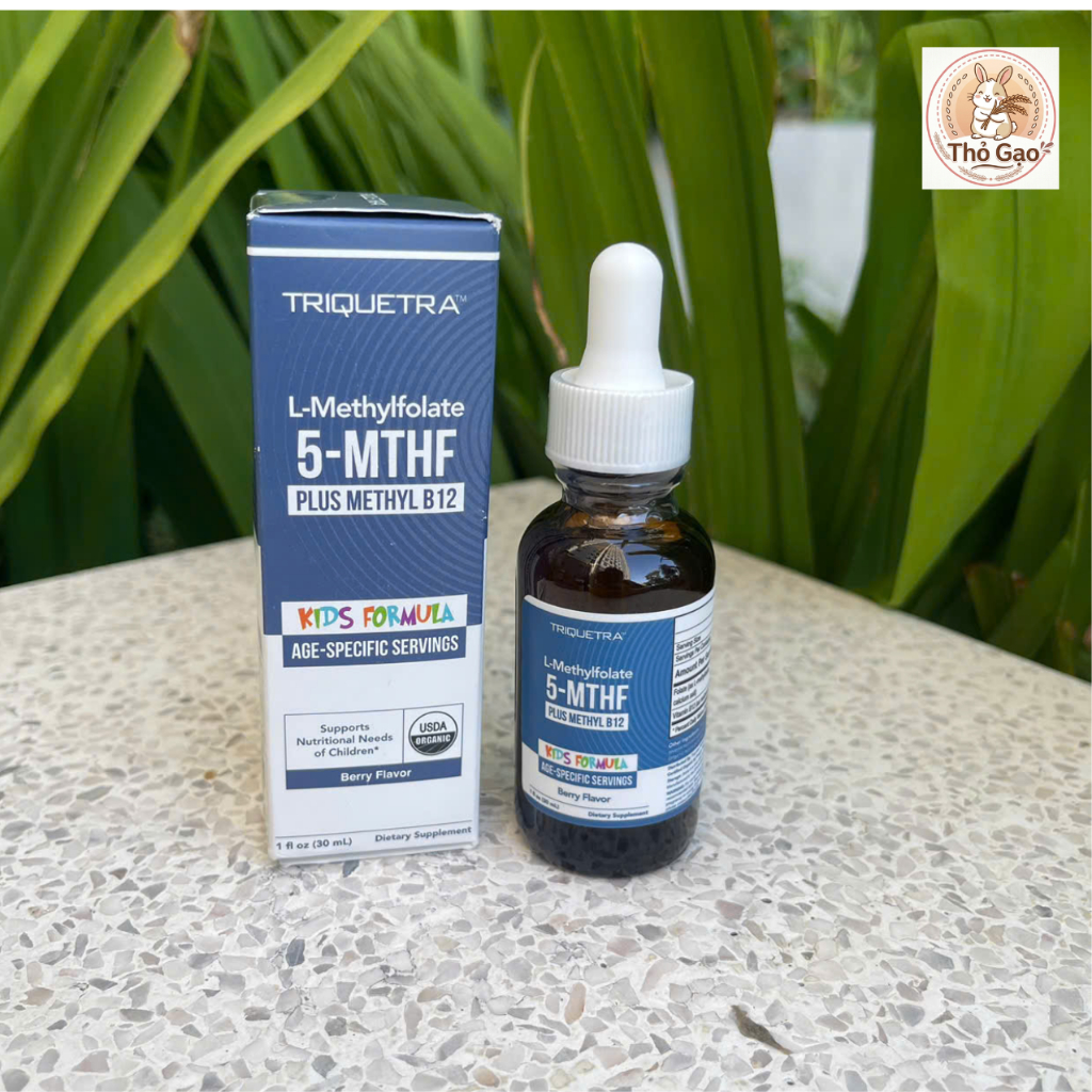 Siro Bổ Sung L-Methylfolate 5-MTHF + Methyl B12 Triquetra Cho Bé (30ml) - Hỗ Trợ Phát Triển Não Bộ (