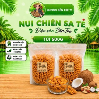 Nui Vàng Sấy Tỏi Ớt Sa Tế  Giòn Tan, Thơm Béo, Cay nhẹ