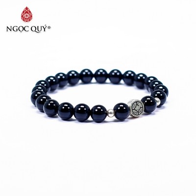 Vòng tay đá Obsidian tự nhiên phối charm - Mẫu VC0742 - Ngọc Quý