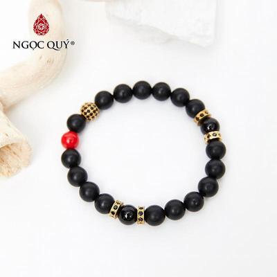 Vòng tay đá Obsidian tự nhiên phối charm - Mẫu VC0739 - Ngọc Quý