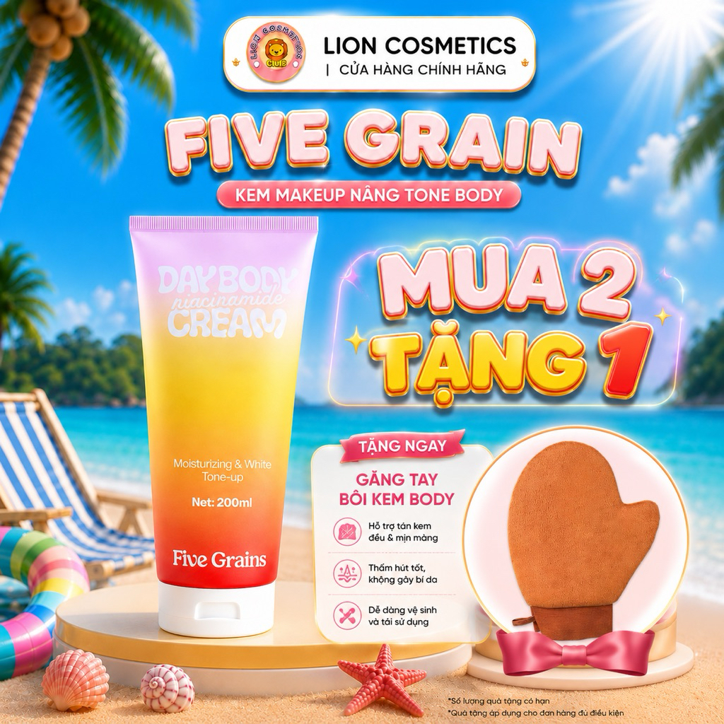 [Five Grains] Kem Dưỡng Nâng Tone Cao cấp Five Grains Trắng Da Niacinamide, Alpha-Arbutin 200ML