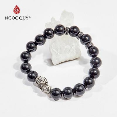 Vòng tay đá Obsidian tự nhiên phối charm - Mẫu VC0737 - Ngọc Quý