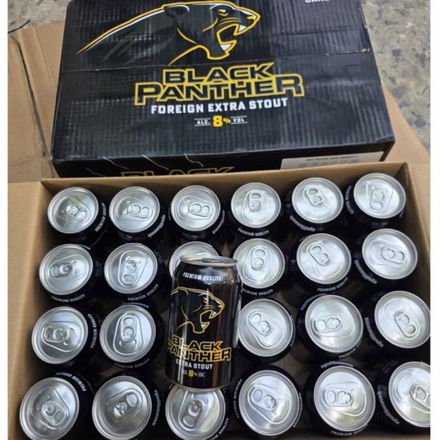 Combo 2 thùng bia Black Panther 330ml x 24lon - Bia đen nồng độ 8%