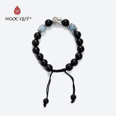Vòng tay đá Obsidian tự nhiên phối charm - Mẫu VC0733 - Ngọc Quý