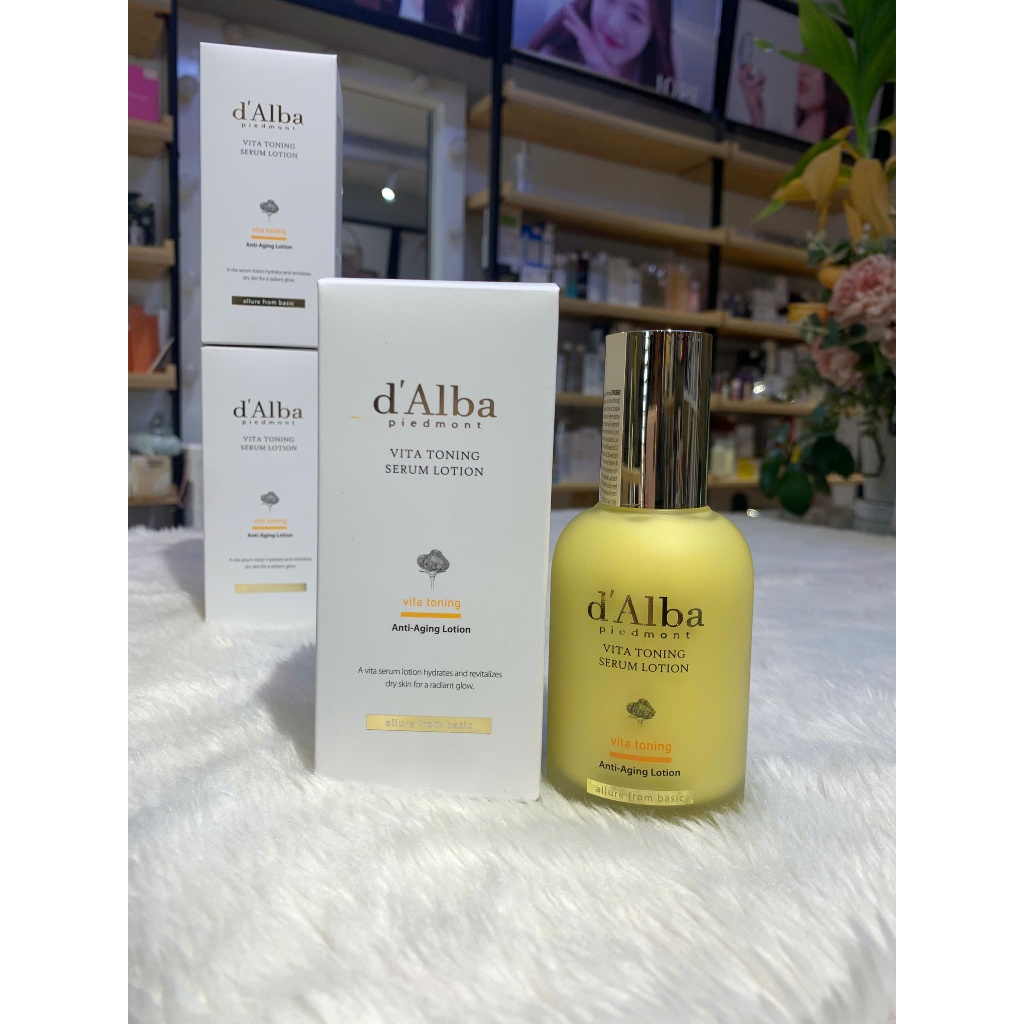 [D'ALBA]Sữa dưỡng, Serum Phục Hồi Dưỡng Ẩm Làm Sáng Da d'Alba Vita Toning Serum Lotion 100ml