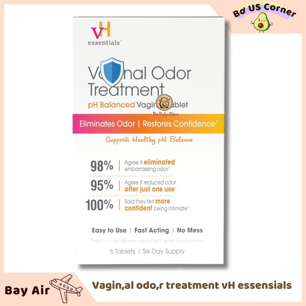 Viên Không Uống vH Essentials Khử Mùi, Cân Bằng Độ pH Cô Bé, Phục Hồi Môi Trường Tự Nhiên Ngăn Mùi