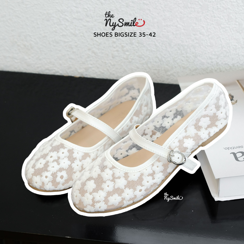Giày Búp Bê Ren Trơn 1P đi chơi , đi học , du lịch - The Nysmile - NAKO