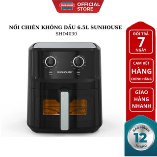 NỒI CHIÊN KHÔNG DẦU 6.5L SUNHOUSE SHD4030 - Công suất 1700W - Núm xoay tiện dụng - Hàng chính hãng bảo hành 12 tháng