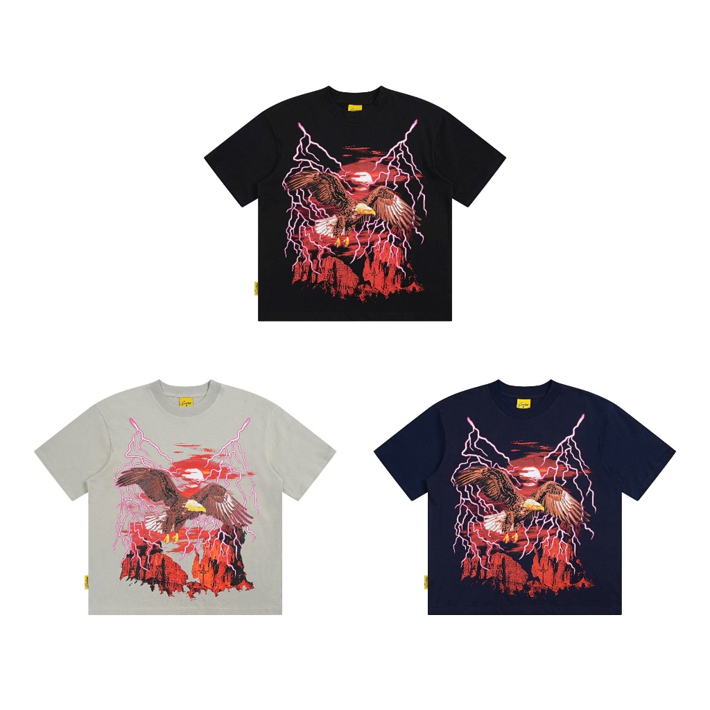 ÁO THUN BOXY LOCAL BRAND CITY SOUL "Thunderbolt bird"  tay ngắn nam nữ AT03