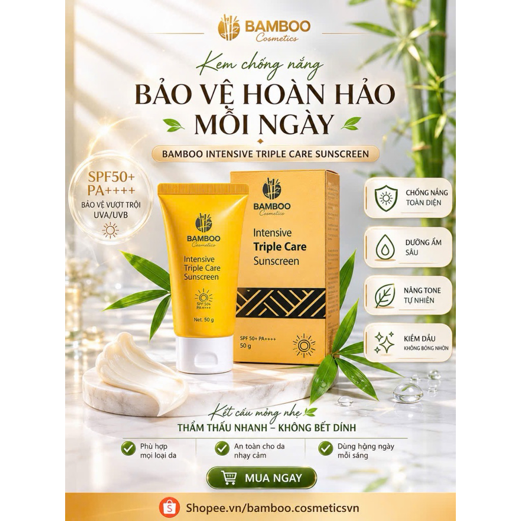 🌟Kem Chống Nắng Intensive Triple Care Suncreen Bamboo🌟