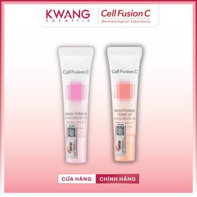 [MINI 10ml] Kem Chống Nắng Cell Fusion C Nâng Tông Brightening Tone Up và Aqua Tone Up Sunscreen 100 Spf 50+ Pa +++