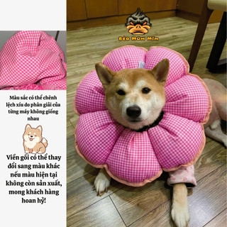 Gối chóng liếm vòng cổ chống liếm dành cho thú cưng hậu phẩu viêm da ngứa tiện lợi dễ họa tiết đẹp
