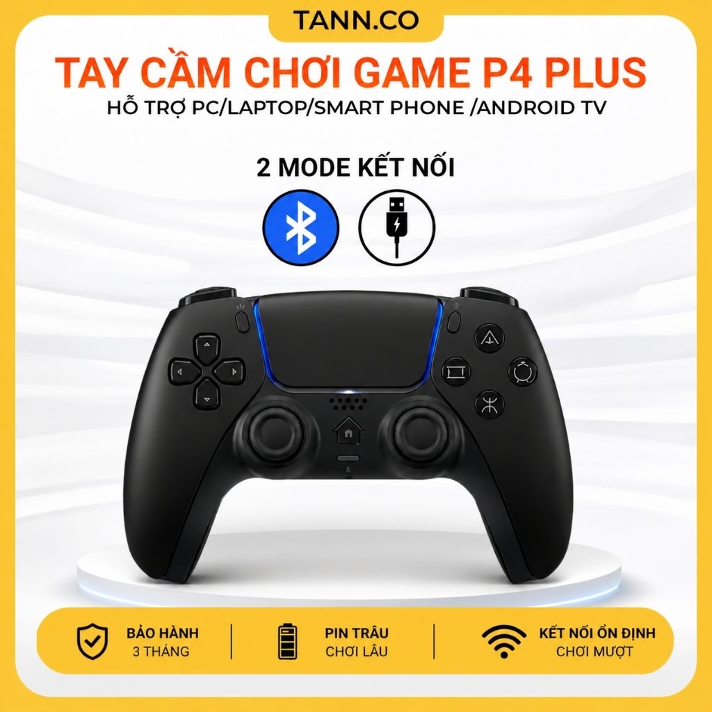 Tay Cầm P4 Plus T28 Analog 360°, Rung, Bluetooth 5.0 hỗ trợ PC/Laptop/Smart phone /Android Tv /Tv Bo