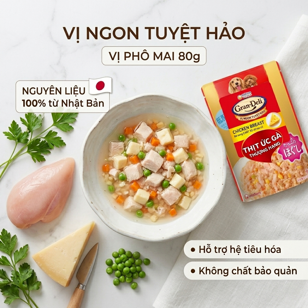 PATE THƯỞNG CHO CHÓ GRAN-DELI – THỊT ỨC GÀ