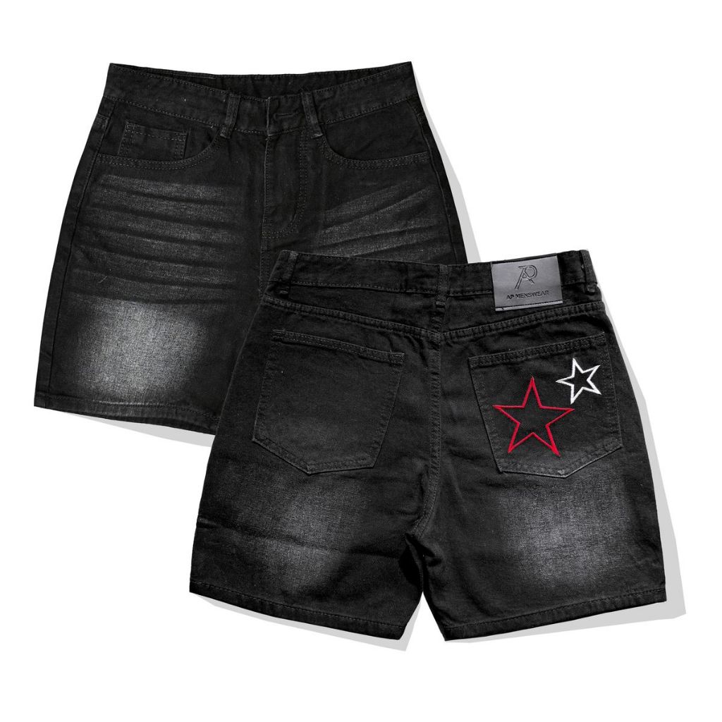Quần Short Jean Nam Lửng Trên Gối Cotton Quần Lửng Jean Dành Cho Nam apmen QS6J248 mẫu mới