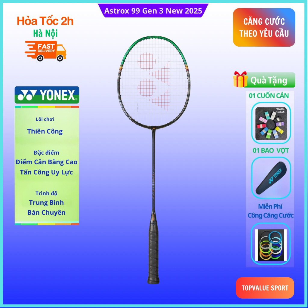 ✅【Chính Hãng】 Vợt cầu lông Yonex Astrox 99 Game / Tour Gen 3 new 2025 chính hãng, siêu phẩm vợt Yone